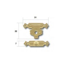 Mini Lukkebeslag "Njord" - Formessinget - 22x31mm