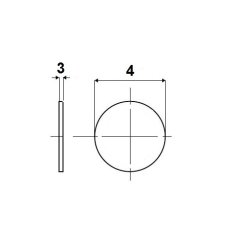 Mini Magnet - Forniklet -  4x3mm