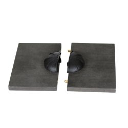 Spndebeslag "Turtle" 62mm - Sort