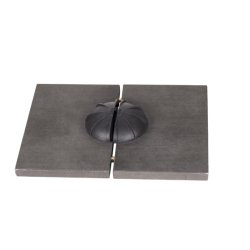 Spndebeslag "Turtle" 62mm - Sort