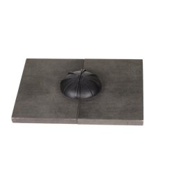 Spndebeslag "Turtle" 62mm - Sort