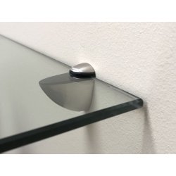 Glashyldeholder 4-40mm Glastykkelse - Rustfri Stl Look