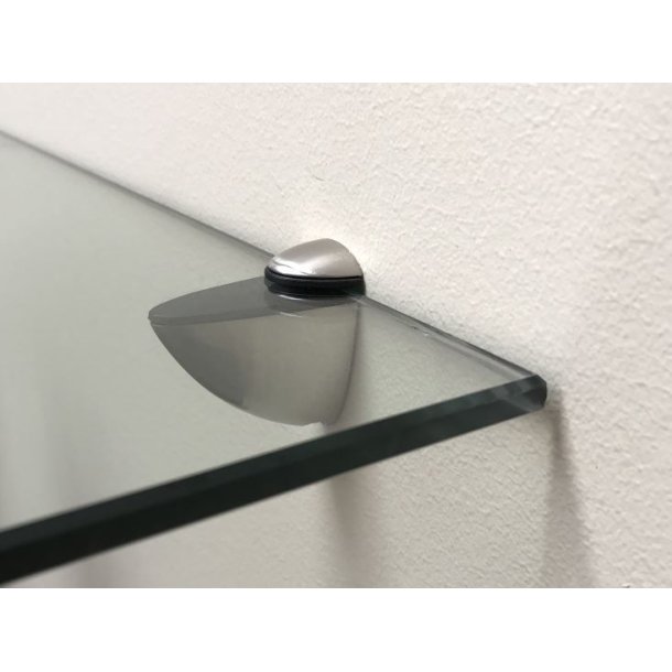 Glashyldeholder 4-40mm Glastykkelse - Rustfri Stl Look