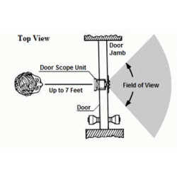 Drspion 38mm, med Vidvinkel - Drtykkelse 45-50mm